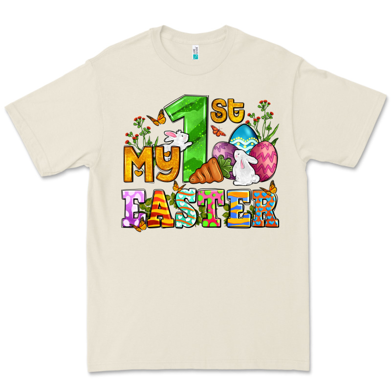 Easter Day My First Easter With Eggs And Rabbits Premium Tee by OliviaCreatesArt | Teevron