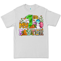 Dove Grey Easter Day My first Easter with eggs and rabbits Premium Tee - OliviaCreatesArt