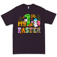 Plum Easter Day My first Easter with eggs and rabbits Premium Tee - OliviaCreatesArt