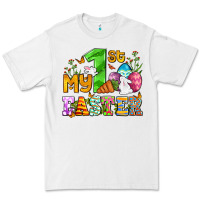 White Easter Day My first Easter with eggs and rabbits Premium Tee - OliviaCreatesArt