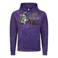 Cloud Purple Happy Easter Y'all Vintage Hoodie - CowhideDigitalArt