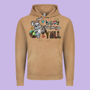Happy Easter Y'all Vintage Hoodie Designed By Cowhidedigitalart