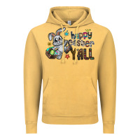 Vintage Mustard Happy Easter Y'all Vintage Hoodie - CowhideDigitalArt