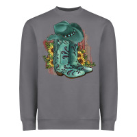 Storm Turquoise Cowboy Boots Heavyweight Sweatshirt - JahusDesignShop