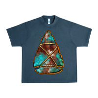 Midnight Navy turquoise cowhide arrowhead Urban Heavy Tee - Jasminsmagicworld