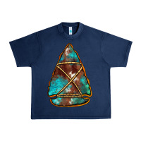 Navy turquoise cowhide arrowhead Urban Heavy Tee - Jasminsmagicworld