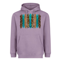 Lavender glitter turqoise leopard tooled leather background Heavyweight Hoodie - RanaPortraitStore