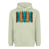 Matcha glitter turqoise leopard tooled leather background Heavyweight Hoodie - RanaPortraitStore