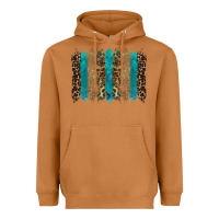 Meerkat glitter turqoise leopard tooled leather background Heavyweight Hoodie - RanaPortraitStore