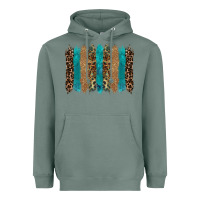 Sage glitter turqoise leopard tooled leather background Heavyweight Hoodie - RanaPortraitStore