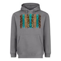 Storm glitter turqoise leopard tooled leather background Heavyweight Hoodie - RanaPortraitStore