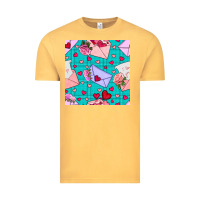 Vintage Mustard valentines day love letter and envelope Vintage Tee - BundleAndBundleShop