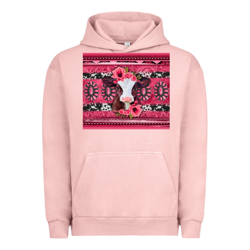 Pink Gemstone Baby Calf Western Valentines Day Urban Hoodie by Jasminsmagicworld | Teevron