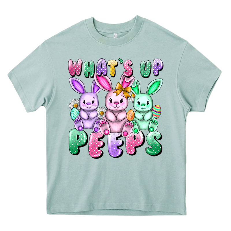 What's Up Peeps Easter Bunnies Easter Day Heavy Core Tee by CowGirlArtShop | Teevron