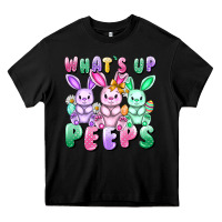 Black What's up peeps Easter bunnies Easter Day Heavy Core Tee - CowGirlArtShop