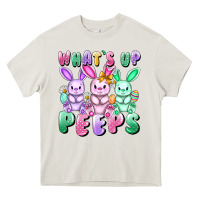 Cream What's up peeps Easter bunnies Easter Day Heavy Core Tee - CowGirlArtShop