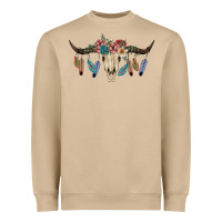 Mushroom Texas Longhorn Bull Skull Heavyweight Sweatshirt - JahusDesignShop