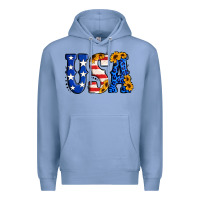 Colony Blue usa western font Premium Hoodie - Jasminsmagicworld