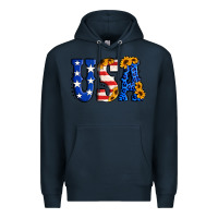 Navy usa western font Premium Hoodie - Jasminsmagicworld