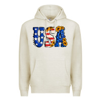 Oatmeal Heather usa western font Premium Hoodie - Jasminsmagicworld