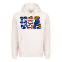 Pale Pink usa western font Premium Hoodie - Jasminsmagicworld
