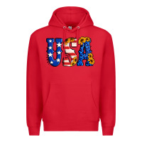 Red usa western font Premium Hoodie - Jasminsmagicworld