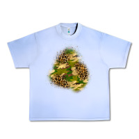 Grape Ice camouflage and leopard patch  3 Urban Heavy Tee - BundleAndBundleShop