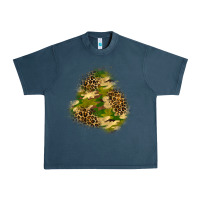 Midnight Navy camouflage and leopard patch  3 Urban Heavy Tee - BundleAndBundleShop