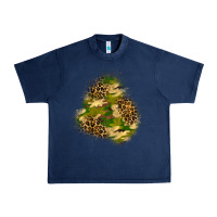Navy camouflage and leopard patch  3 Urban Heavy Tee - BundleAndBundleShop