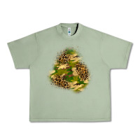 Oil Green camouflage and leopard patch  3 Urban Heavy Tee - BundleAndBundleShop