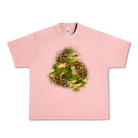 Salmon camouflage and leopard patch  3 Urban Heavy Tee - BundleAndBundleShop