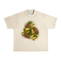 Sandshell camouflage and leopard patch  3 Urban Heavy Tee - BundleAndBundleShop