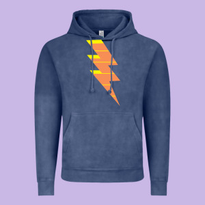 Lightning Bolt Vintage Hoodie Designed By Baomotion