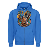 True Royal highland cow horseshoe Zipper Hoodie - JahusDesignShop