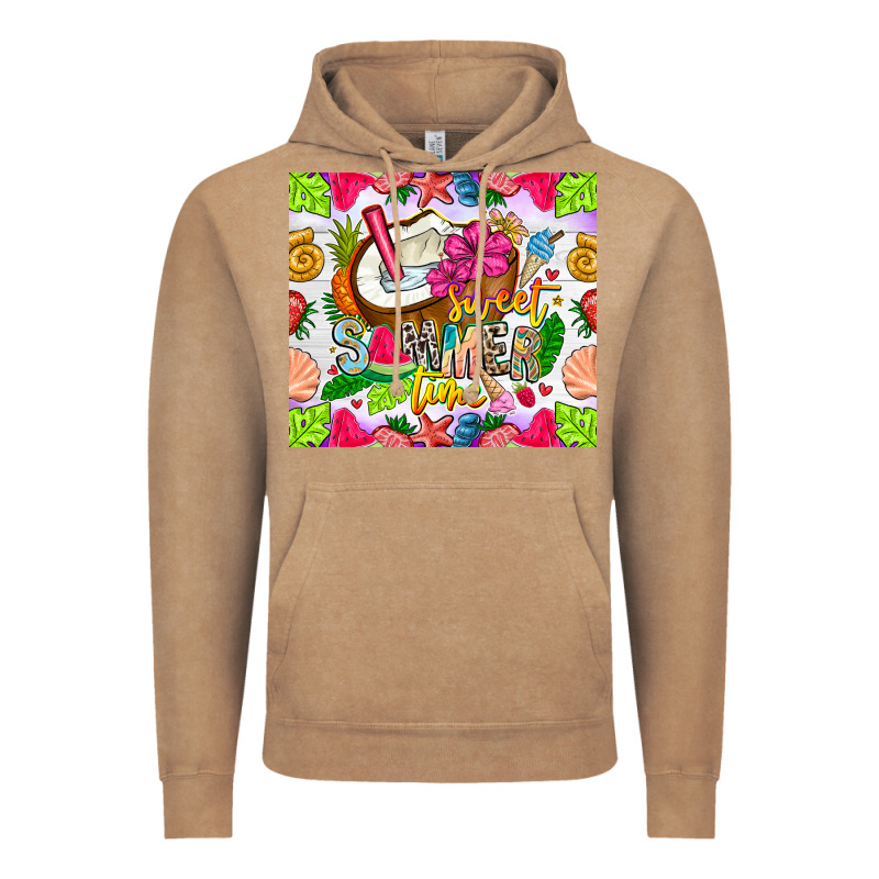 Summer Time Vintage Hoodie by CowhideDigitalArt | Teevron