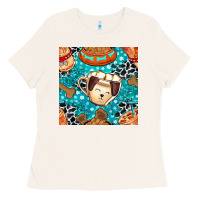 Dog Coffee Cups And Food Container With Cowhide Seamless Pattern Bbs Ladies Tee | Teevron