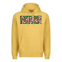 Antique Gold Santa skeleton christmas Premium Hoodie - Artiststas
