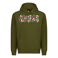 Army Green Santa skeleton christmas Premium Hoodie - Artiststas