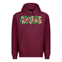 Burgundy Santa skeleton christmas Premium Hoodie - Artiststas