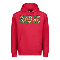 Cardinal Santa skeleton christmas Premium Hoodie - Artiststas