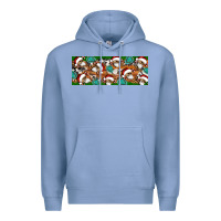 Colony Blue Santa skeleton christmas Premium Hoodie - Artiststas