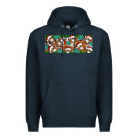 Navy Santa skeleton christmas Premium Hoodie - Artiststas