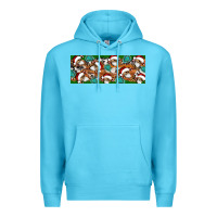 Ocean Blue Santa skeleton christmas Premium Hoodie - Artiststas