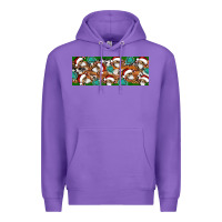 Purple Santa skeleton christmas Premium Hoodie - Artiststas