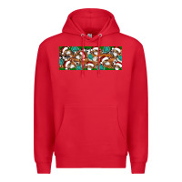 Red Santa skeleton christmas Premium Hoodie - Artiststas