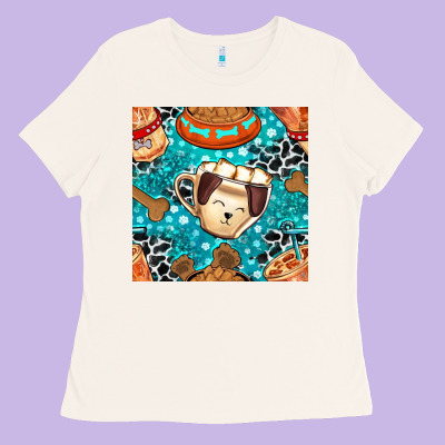 Dog Coffee Cups And Food Container With Cowhide Seamless Pattern Bbs Ladies Tee Designed By Bundleandbundleshop