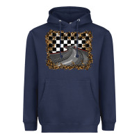 Navy leopard racing  background Heavyweight Hoodie - RanaPortraitStore