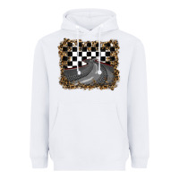 White leopard racing  background Heavyweight Hoodie - RanaPortraitStore