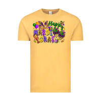 Vintage Mustard happy mardi gras Vintage Tee - FaDigitalArtStudio