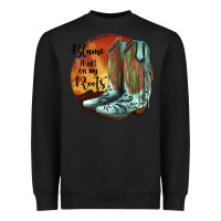 Black Blame It All On My Roots Heavyweight Sweatshirt - JahusDesignShop